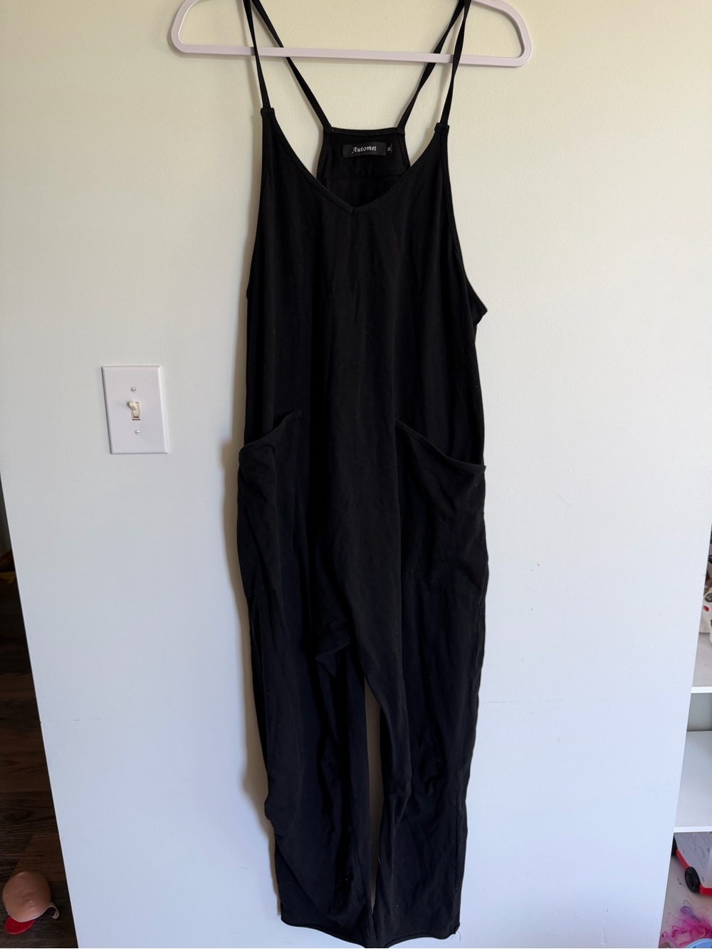 Automet Amazon Black Relaxed Jumpsuit with Pockets - similar to Hotshot Romper